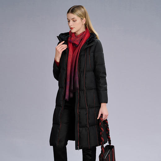 TANGY Collection/天意精品植物染莨绸香云纱鹅绒服 商品图1