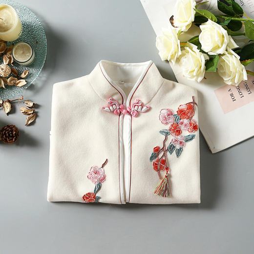 披肩搭配旗袍外穿秋冬加厚刺绣斗篷ZSM200707 商品图3