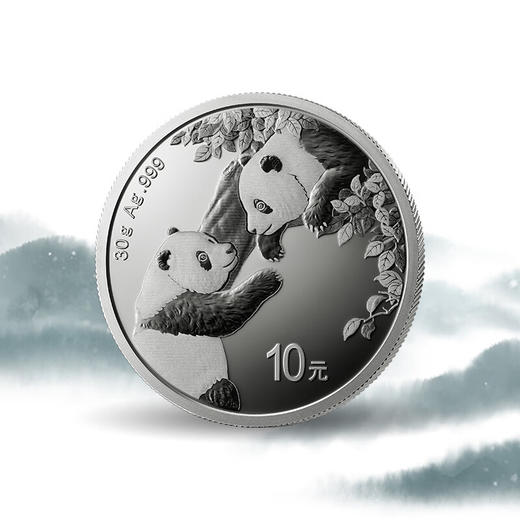2023年熊猫金银纪念币——30克银币（带绿盒） 商品图2
