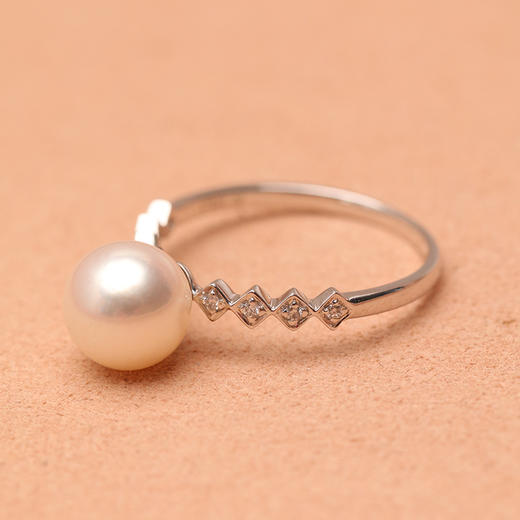 金18k海水珍珠戒指 7.5-8mm 100670 商品图2