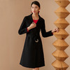 EITIE爱特爱正肩收腰黑色纯羊毛大衣呢外套大气通勤冬季新款D2214001 商品缩略图2