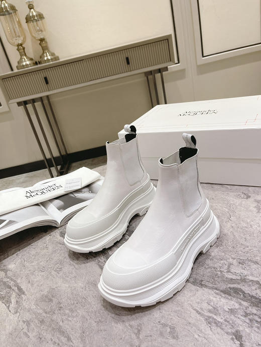 全白厚底短靴 商品图4