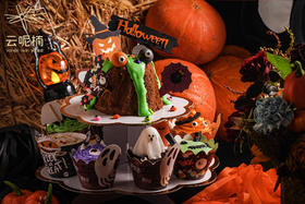 Halloween奇妙夜（万圣节主题双层、手绘杯子蛋糕）