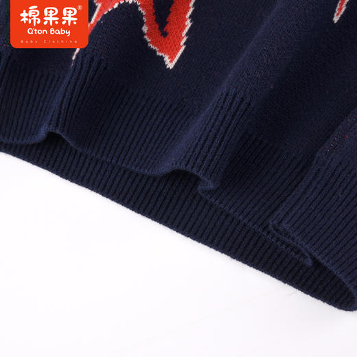 商场同款棉果果冬季男童五角星时尚百搭提花圆领套头棉线衫M412160222720 商品图4