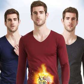 37度恒温无痕保暖内衣男士套装加绒秋衣秋裤秋冬发热纤维大码男装