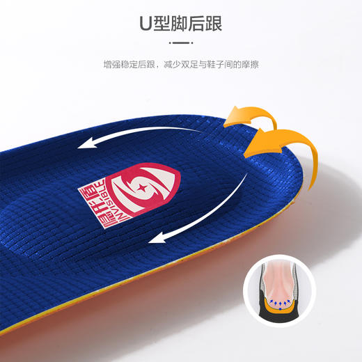 隐形盾 减震垫回弹爆米花抗菌踩屎感鞋垫1双装 商品图2