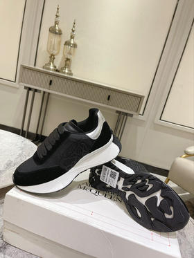 黑色布面拼牛反绒