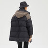 谜底2022冬季新品撞色宽松中长款连帽羽绒服加厚外套女229MY6185 商品缩略图3