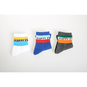 【6双6折】童 | 大童天天快乐休闲运动棉袜【熊猫袜卡2双装】【2223101】