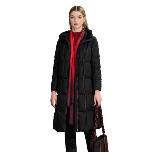 TANGY Collection/天意精品植物染莨绸香云纱鹅绒服 商品图4