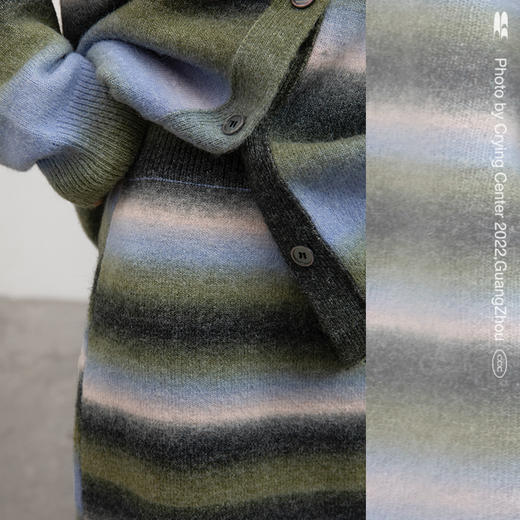 CryingCenter 湖水蓝绿渐变针织半裙 套装裙子 哭喊中心 商品图1