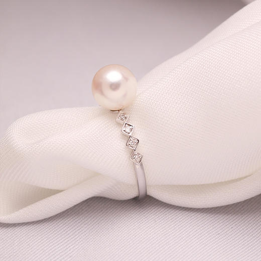 金18k海水珍珠戒指 7.5-8mm 100670 商品图4