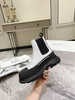 黑底白色厚底短靴 商品缩略图0
