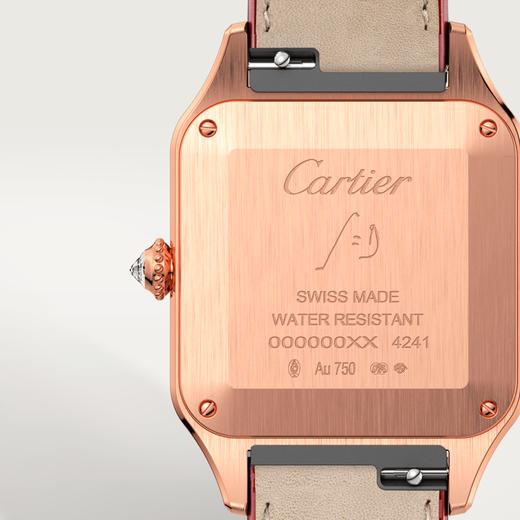 卡地亚 Cartier Santos-Dumont腕表 大号 18K玫瑰金 石英 WJSA0016 商品图4
