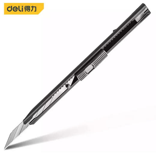 得力DL007H铁壳美工刀30°角黑刃(黑) 商品图0