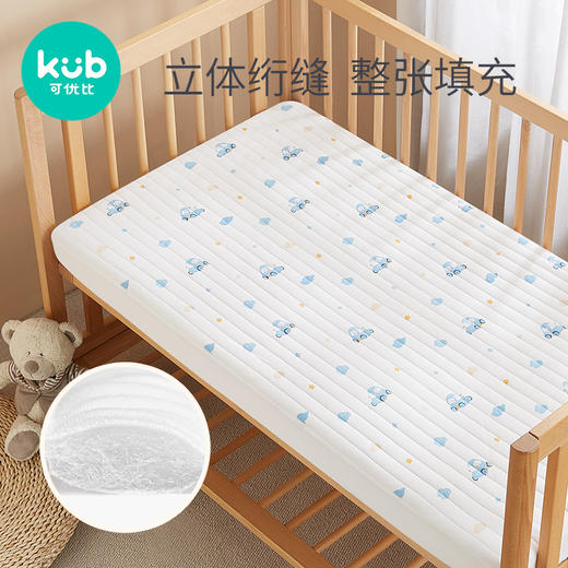 可优比婴儿床笠夹棉宝宝床垫套新生儿童床单罩纯棉a类秋冬季ins风 商品图4