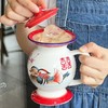 痰盂水杯怀旧老式马克杯带盖勺伴手礼品杯子陶瓷茶缸生日结婚礼物 商品缩略图8