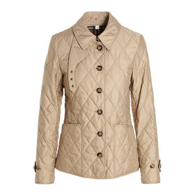 BURBERRY 巴宝莉 女士菱形绗缝温控夹克棉服 卡其色 8049871 B1904