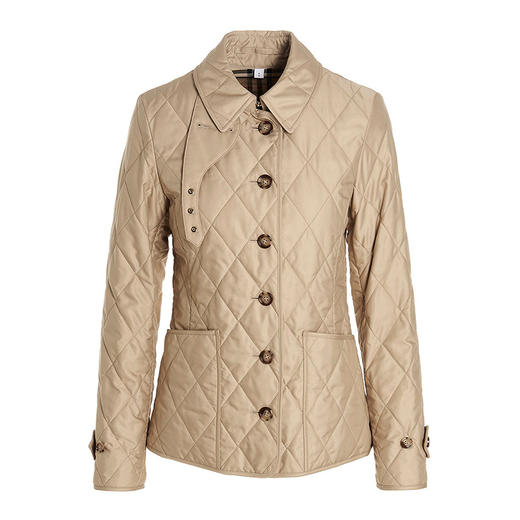 BURBERRY 巴宝莉 女士菱形绗缝温控夹克棉服 卡其色 8049871 B1904 商品图0