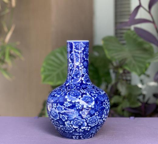 柴窑万花天球瓶 商品图0