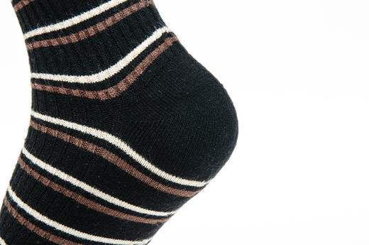 【6双6折】女 | 女士发热纤维双针条纹小熊刺绣女袜【粉色袜卡单双包】【2222807】 商品图5