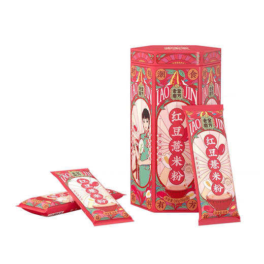 老金磨坊红豆薏米粉240g 30gx8袋 富含蛋白质清爽好营养代餐早餐 商品图2