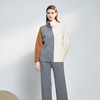 【不对称设计高领斗篷衫】羊绒世家22年秋冬新品撞色不对称设计100%山羊绒衫时尚慵懒风长袖宽松毛衣 商品缩略图1