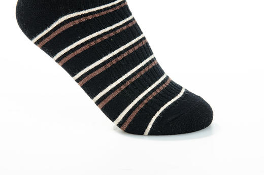 【6双6折】女 | 女士发热纤维双针条纹小熊刺绣女袜【粉色袜卡单双包】【2222807】 商品图2