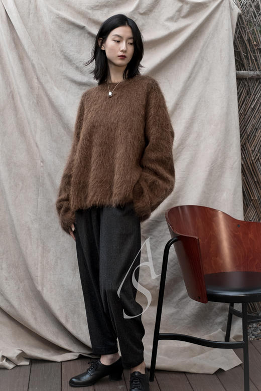 Toogood  古金色丝绒/炭灰色羊毛ACROBAT松紧腰休闲裤 商品图7