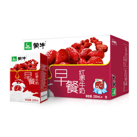 蒙牛早餐奶红枣味利乐包250ml×24盒 商品图0