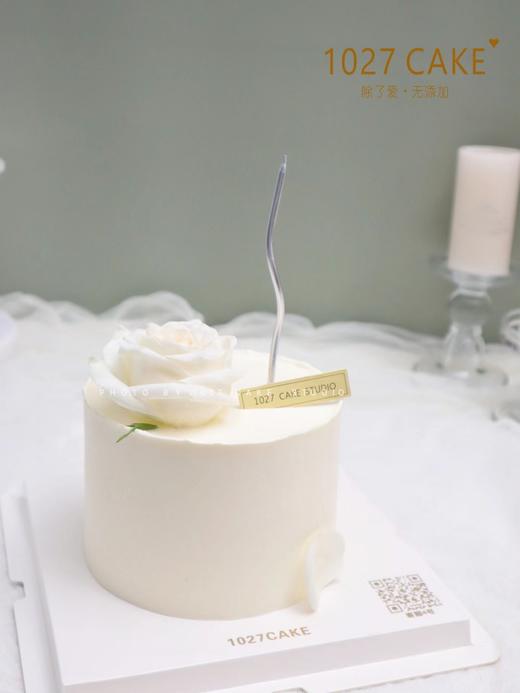 1027CAKE | 鲜花款蛋糕 简约 白色系 玫瑰 商品图2