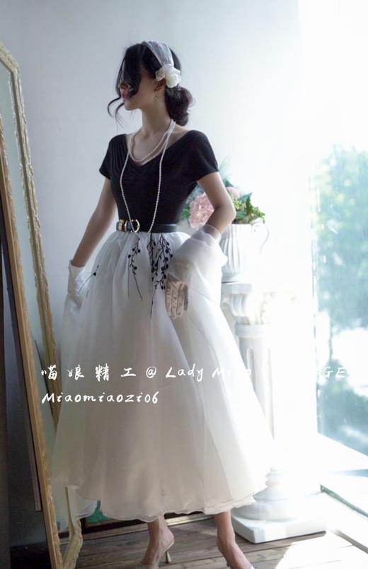 #1214【复团】喵娘精工丨《月下翩跹》电影后窗grace Kelly复古优雅蓬蓬公主裙 商品图2
