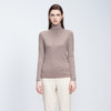 【高领抽条修身羊绒衫】羊绒世家秋冬新品女士长袖针织衫100%山羊绒精纺内搭保暖套头毛衣 商品缩略图0