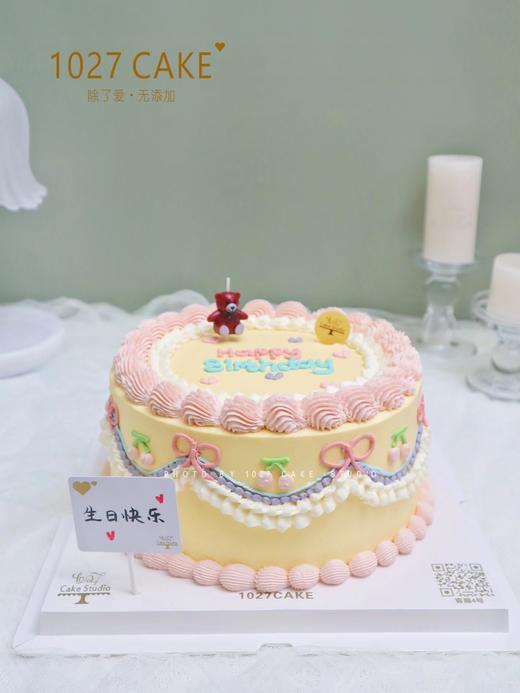 1027CAKE |  复古风 裱花蛋糕 花边 简约 商品图1