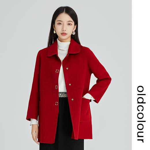 oldcolour2022冬季羊毛手工呢料中外套女GN41155902 商品图2
