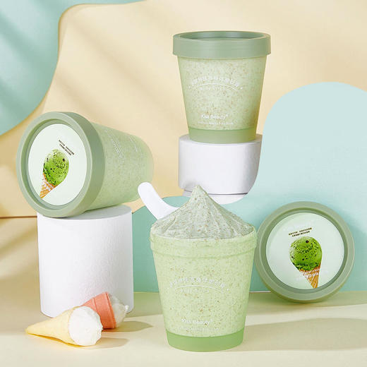 kissbeauty冰淇淋抹茶身体磨砂膏去角质提亮改善肌肤暗沉磨砂膏 商品图3