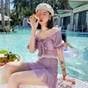 泳衣女式分体韩国ins超仙小胸聚拢保守学生小清新游泳装温泉显瘦 商品缩略图1