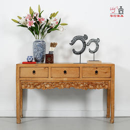 中式古典家具实木三屉桌玄关间走廊桌储物供桌民宿会所家具