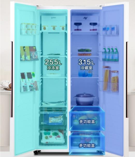 PANASONIC 松下冰箱 NR-B581WM-W  570升 双门 超薄 大容量 除异味 商品图2