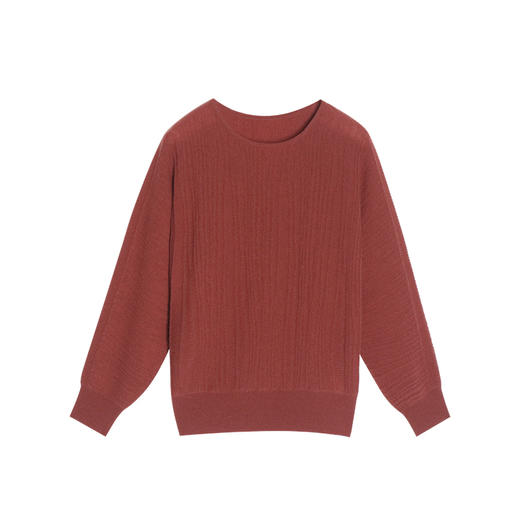 圆领蝙蝠袖肌理套衫 商品图2