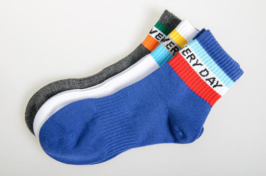 【6双6折】童 | 大童天天快乐休闲运动棉袜【熊猫袜卡2双装】【2223101】 商品图9