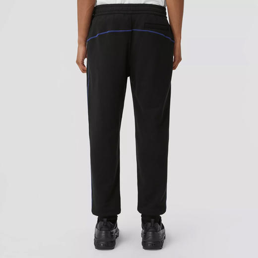 BURBERRY 巴宝莉 男士徽标图案贴花棉质休闲运动裤 黑色 8060792 A1189 商品图2