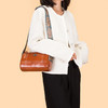 DY-8704OF 牛皮小包包女2022新款潮波士顿枕头包宽肩带女包休闲单肩斜挎包 商品缩略图2