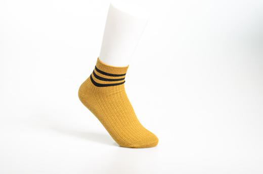 【6双6折】女 | 女士双针短筒袜【粉色袜卡2双包】【2222206】 商品图3