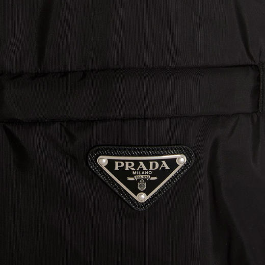 PRADA 普拉达 男士 Re-Nylon 再生尼龙珐琅金属三角徽标夹克外套 黑色 SGB766 1WQ9 F0N5A 商品图3