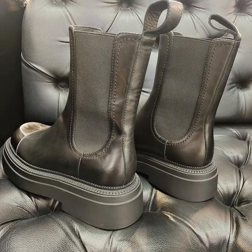 LFFJ  6151  真皮厚底金属头复古中筒英伦风短靴 商品图2