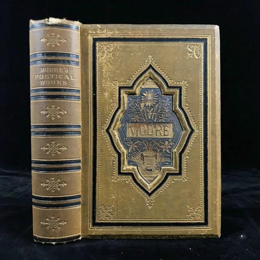 约19世纪后期 托马斯·摩尔诗集 约6幅版画插图 漆布精装32开 商品图0