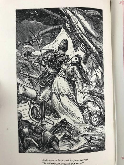 约19世纪后期 托马斯·摩尔诗集 约6幅版画插图 漆布精装32开 商品图9