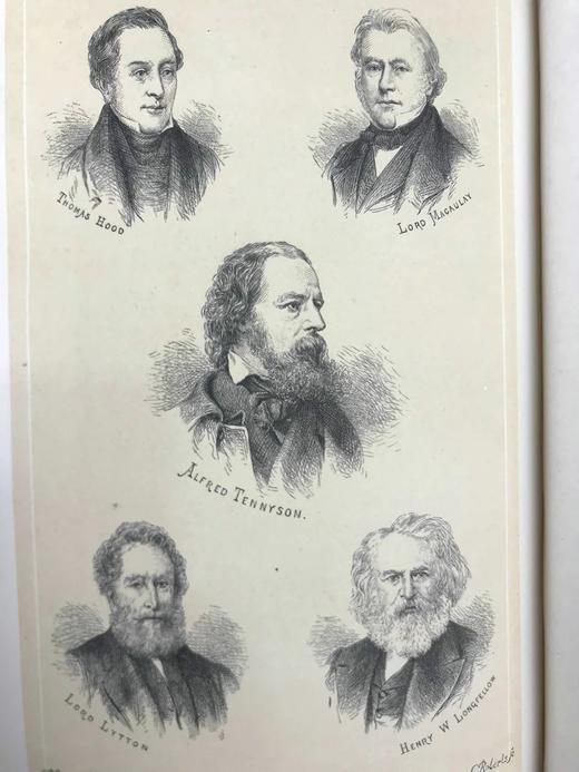 1884年 钱伯斯英国文学百科全书（全2卷） 12页版画肖像插图 真皮精装16开 商品图11