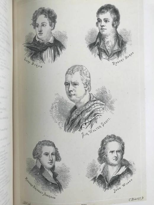 1884年 钱伯斯英国文学百科全书（全2卷） 12页版画肖像插图 真皮精装16开 商品图13